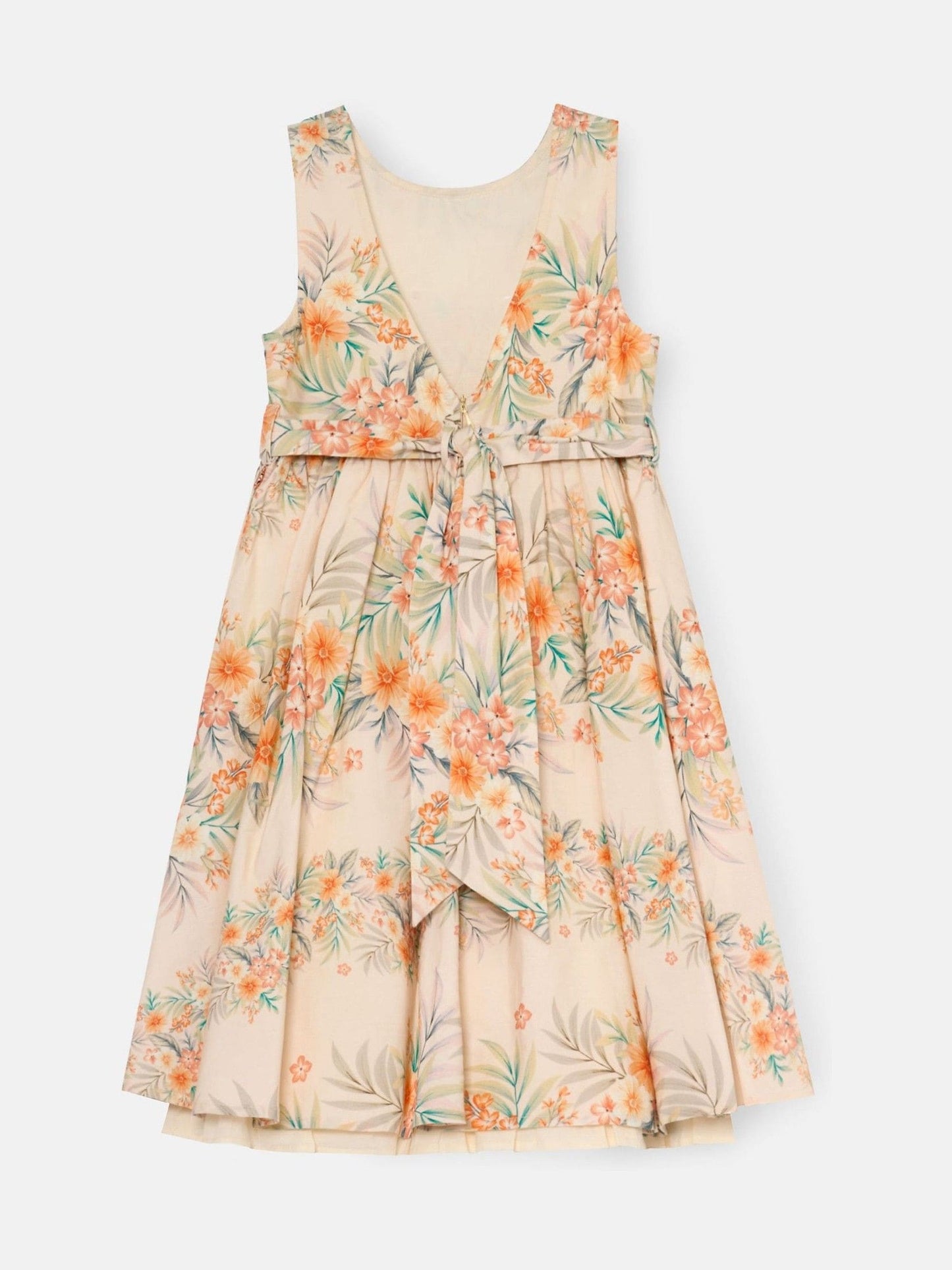 Angel & Rocket Yellow Seren Print Stripe Sash Waist Dress image 6