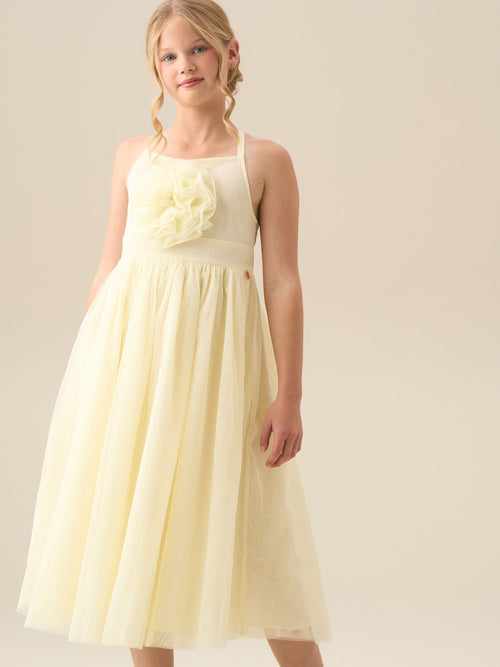 Dsiney Kidz - Angel & Rocket Yellow Lily Corsage Mesh Dress image 1