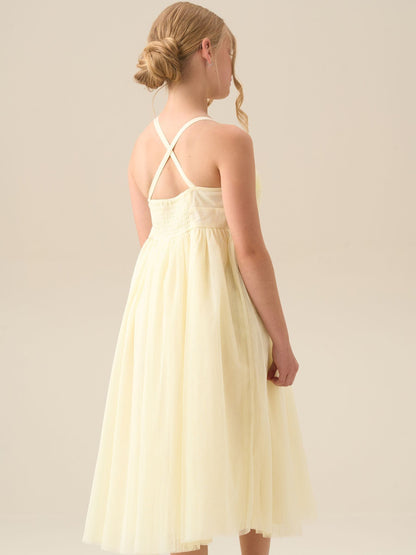 Angel & Rocket Yellow Lily Corsage Mesh Dress image 3