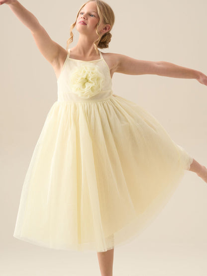 Angel & Rocket Yellow Lily Corsage Mesh Dress image 4