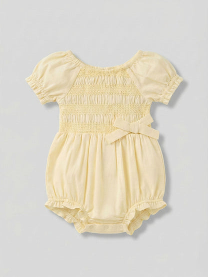 Angel & Rocket Yellow Etta Shirred Rompersuits image 5