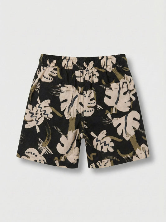 Angel & Rocket Black Finn Palm Leaf Shorts image 2