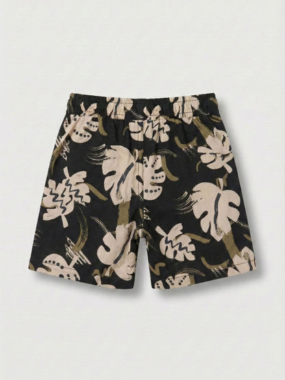 Angel & Rocket Black Finn Palm Leaf Shorts image 3