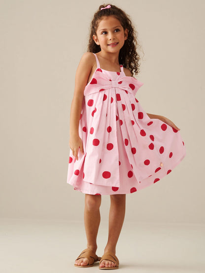 Angel & Rocket Pink Spot Bow Dress image 3