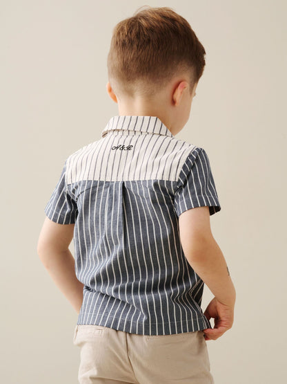 Dsiney Kidz - Angel & Rocket Black Cesar Cut & Sew Short Sleeve Shirt image 3