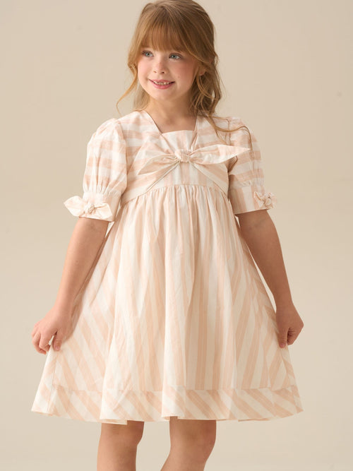 Dsiney Kidz - Angel & Rocket Pink Palma Stripe Tie Front Dress image 1