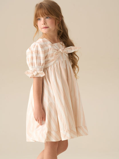 Angel & Rocket Pink Palma Stripe Tie Front Dress image 2