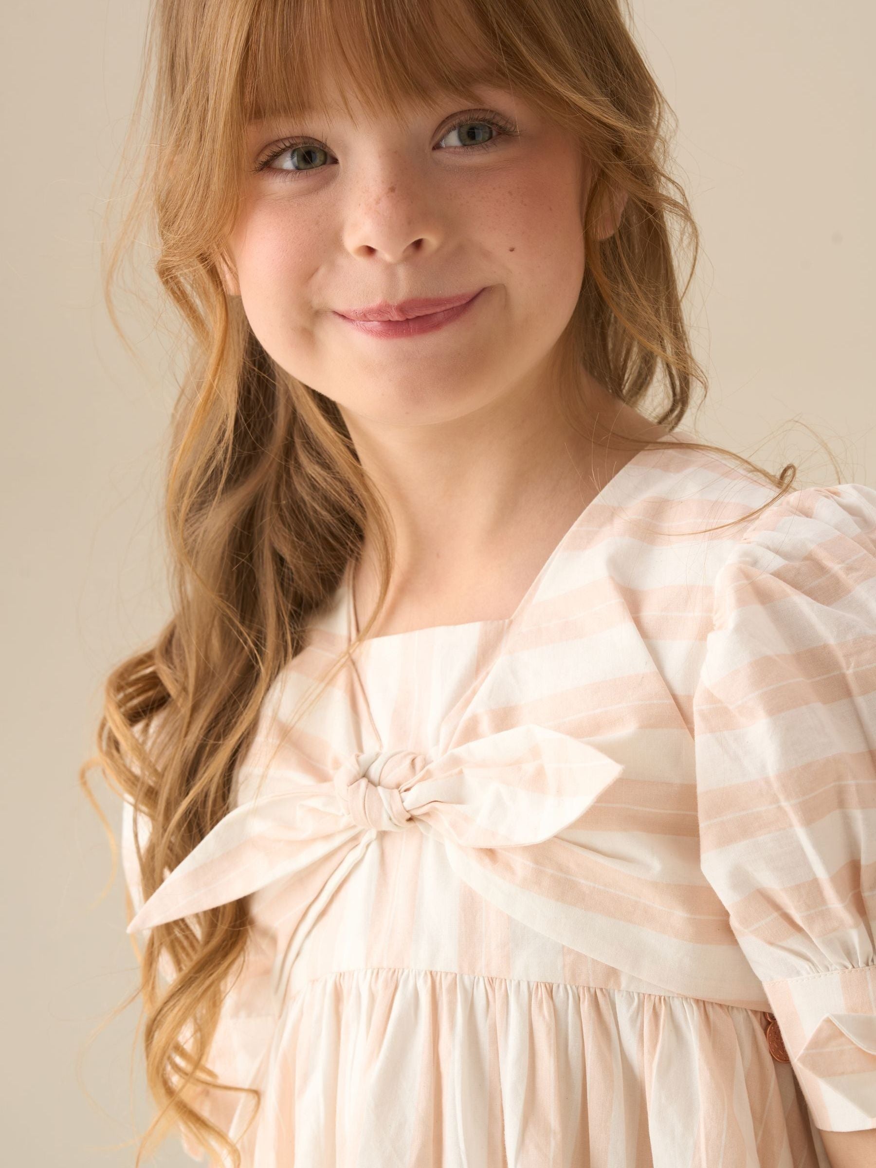 Angel & Rocket Pink Palma Stripe Tie Front Dress image 3