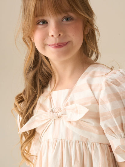 Angel & Rocket Pink Palma Stripe Tie Front Dress image 3