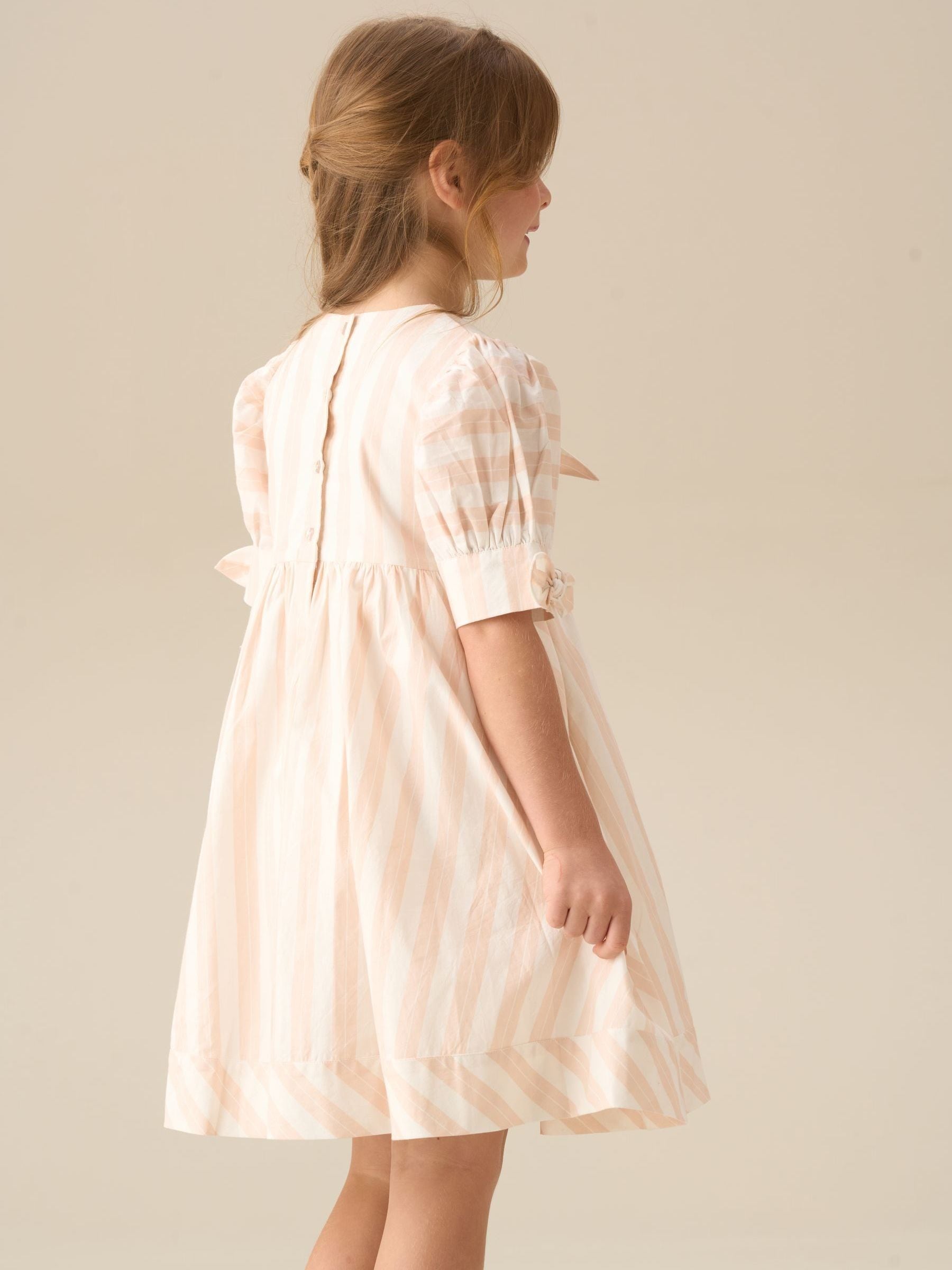 Angel & Rocket Pink Palma Stripe Tie Front Dress image 4