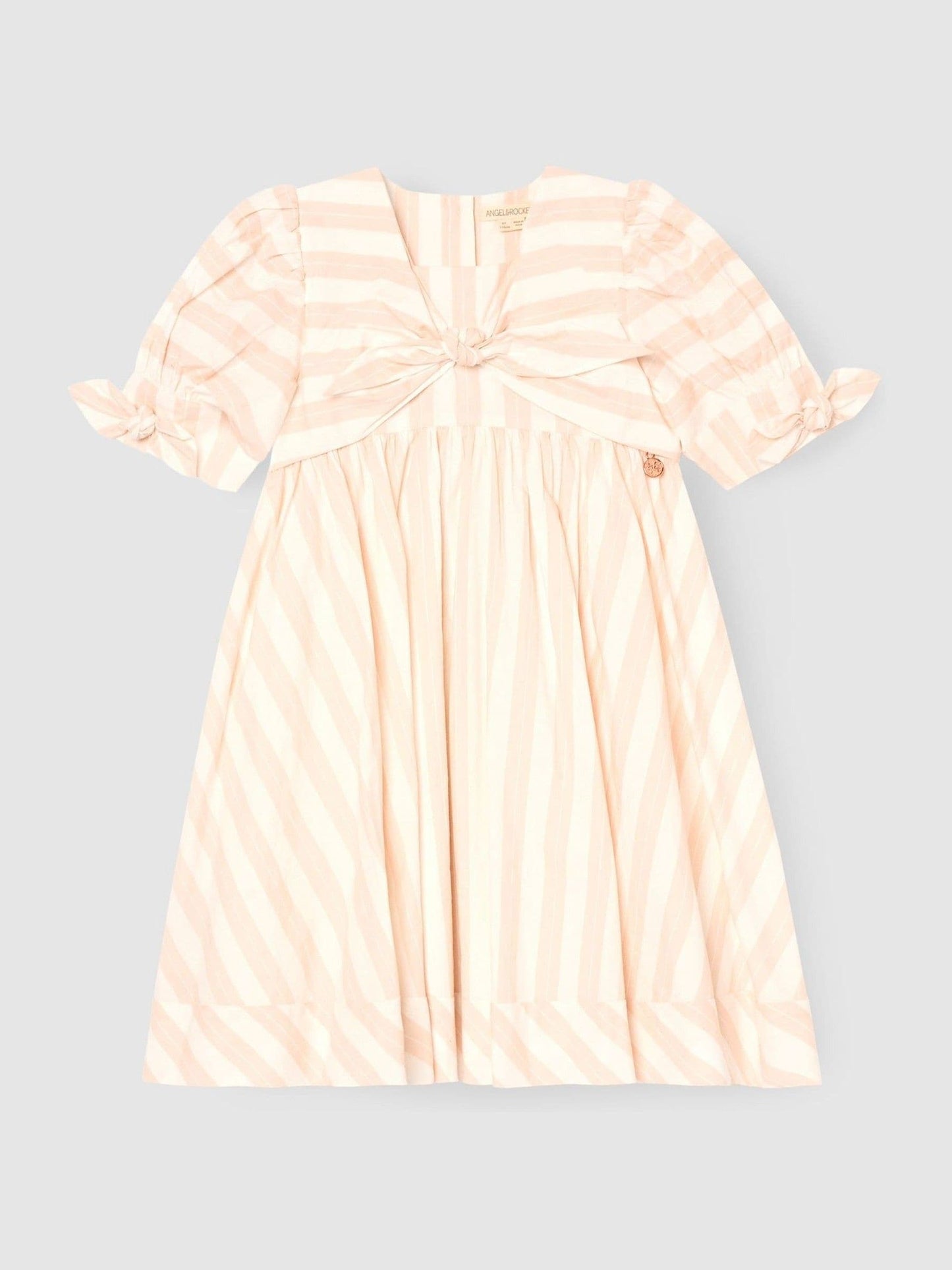 Angel & Rocket Pink Palma Stripe Tie Front Dress image 6