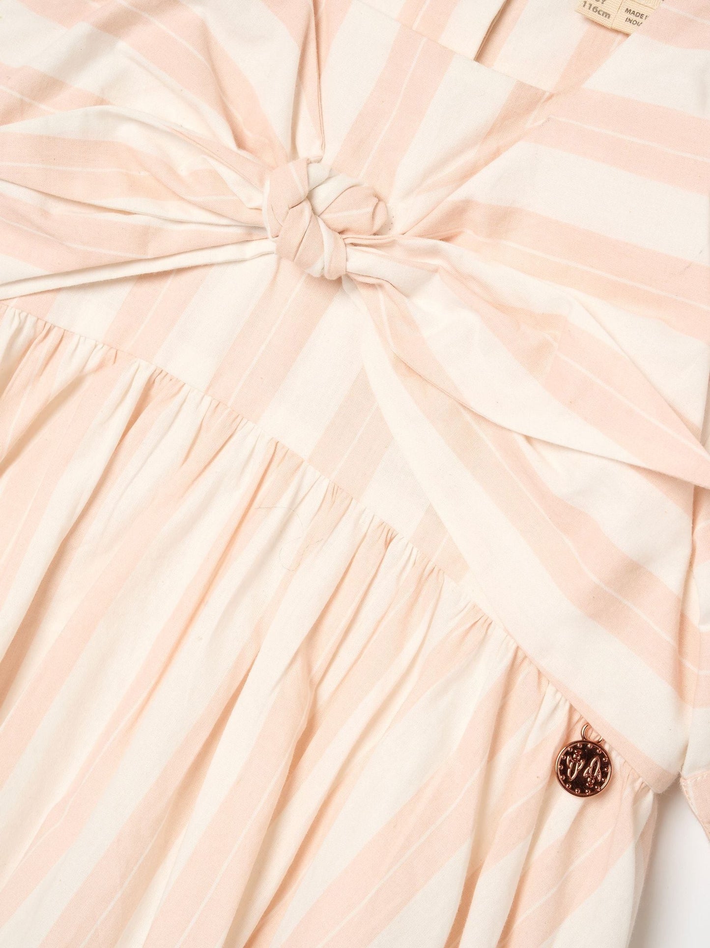 Angel & Rocket Pink Palma Stripe Tie Front Dress image 8