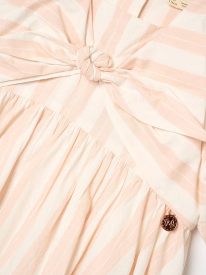 Angel & Rocket Pink Palma Stripe Tie Front Dress image 8