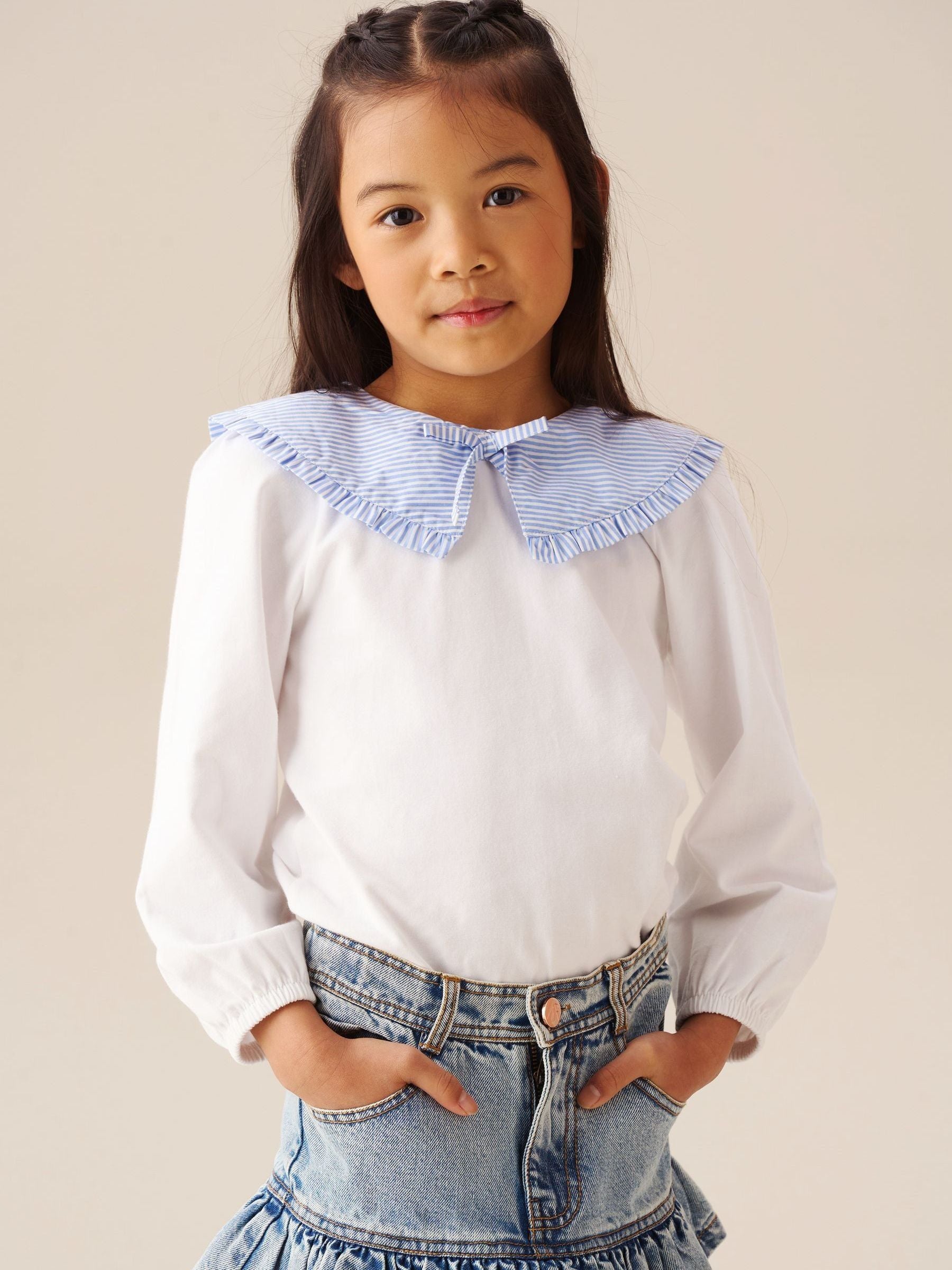 Dsiney Kidz - Angel & Rocket White Betty Stripe Long Sleeve Blouse image 1