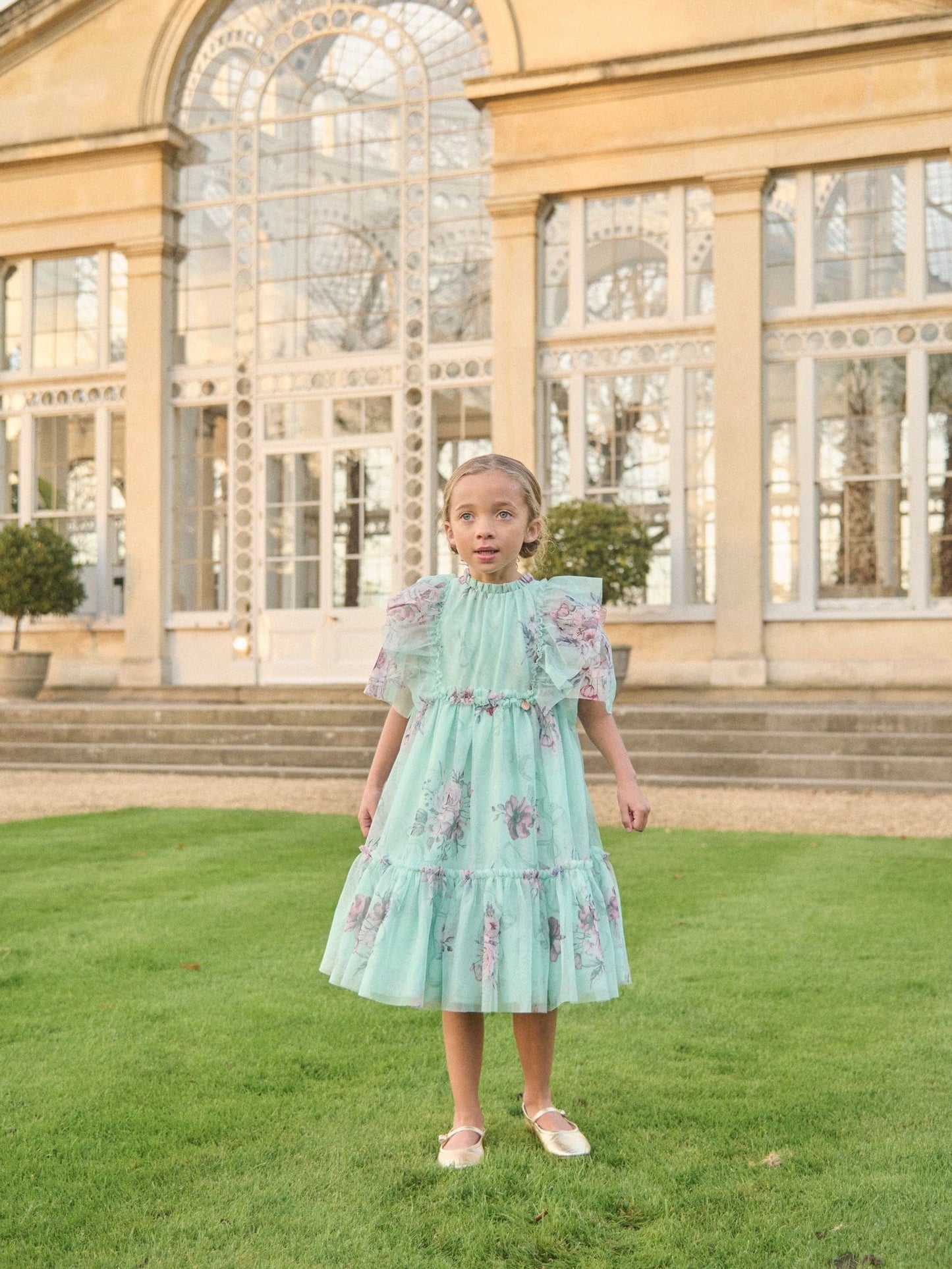 Angel & Rocket Green Rosa Floral Mesh Dress image 1