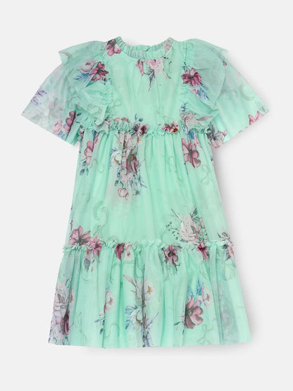 Angel & Rocket Green Rosa Floral Mesh Dress image 4