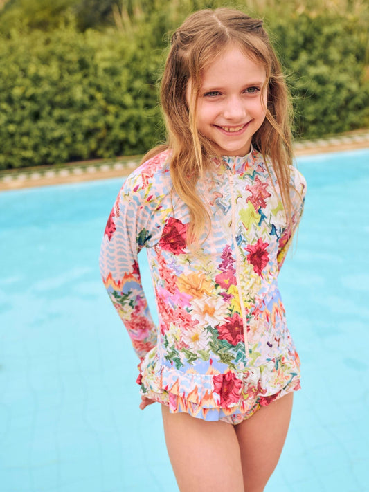Dsiney Kidz - Angel & Rocket Cream Cove Sunsafe Long Sleeve Swimsuit image 1