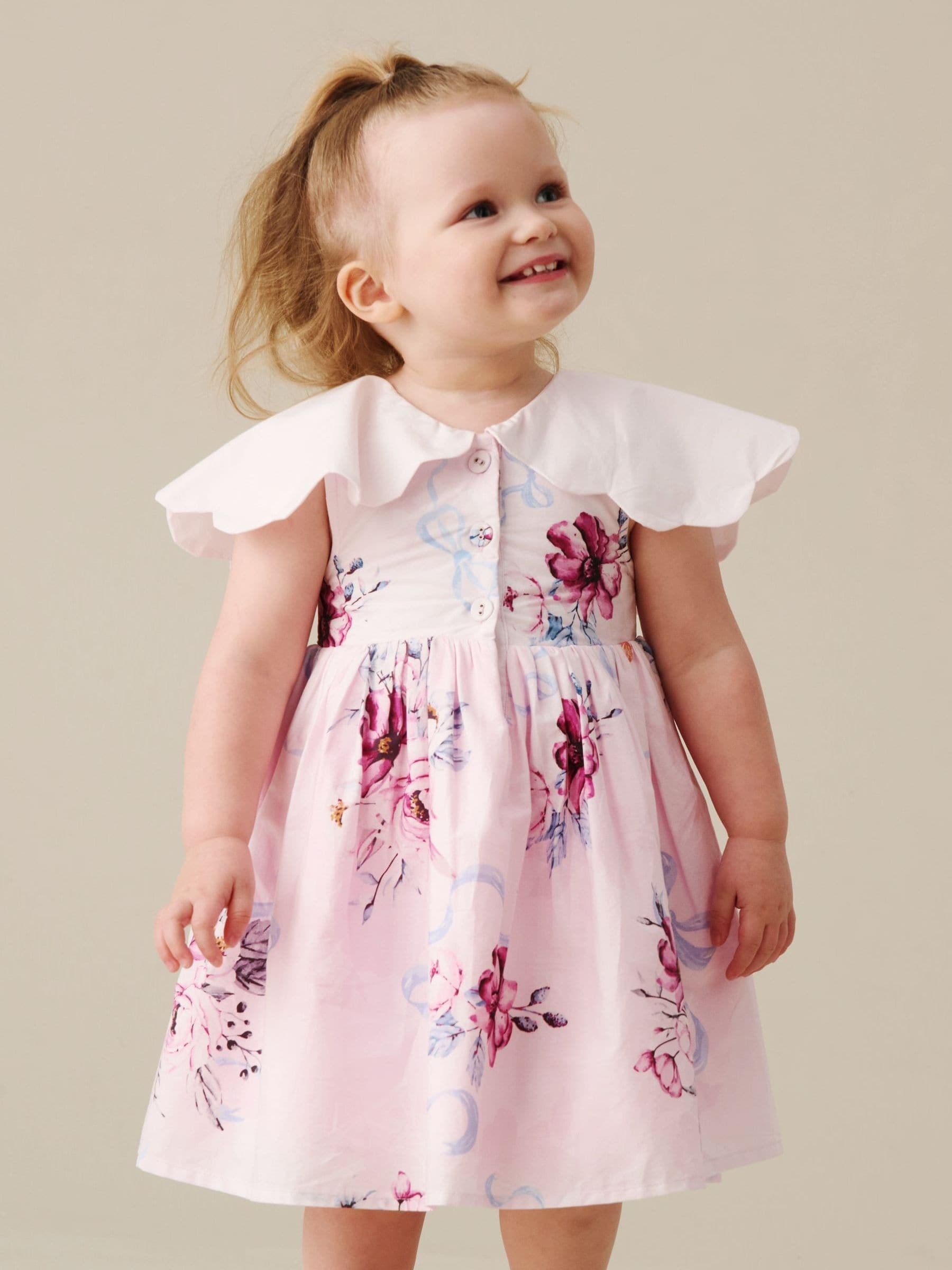 Angel & Rocket Pink Sybil Scalloped Collar Dress image 3
