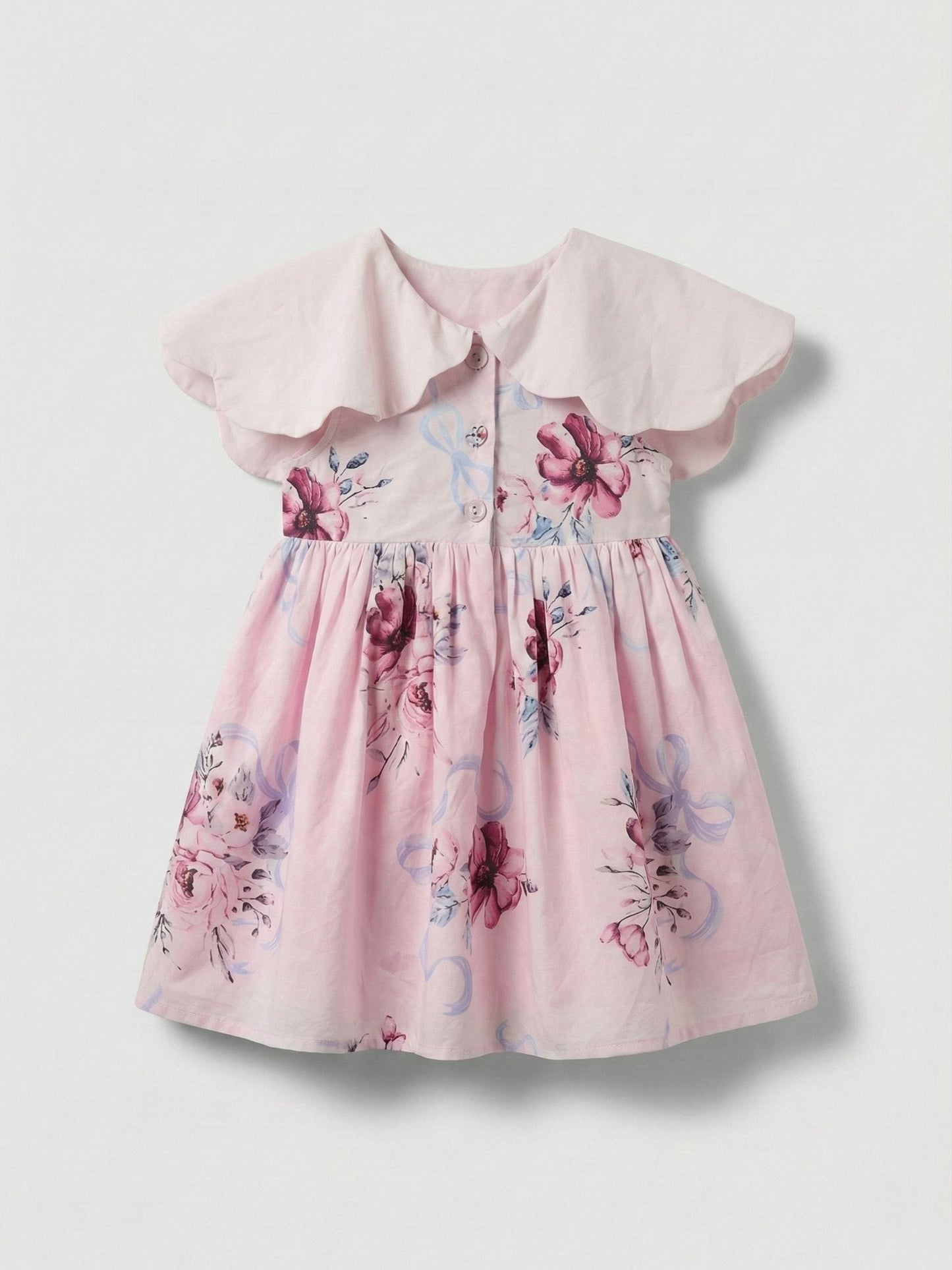 Angel & Rocket Pink Sybil Scalloped Collar Dress image 4