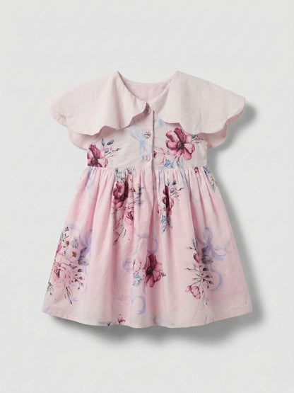 Angel & Rocket Pink Sybil Scalloped Collar Dress image 4