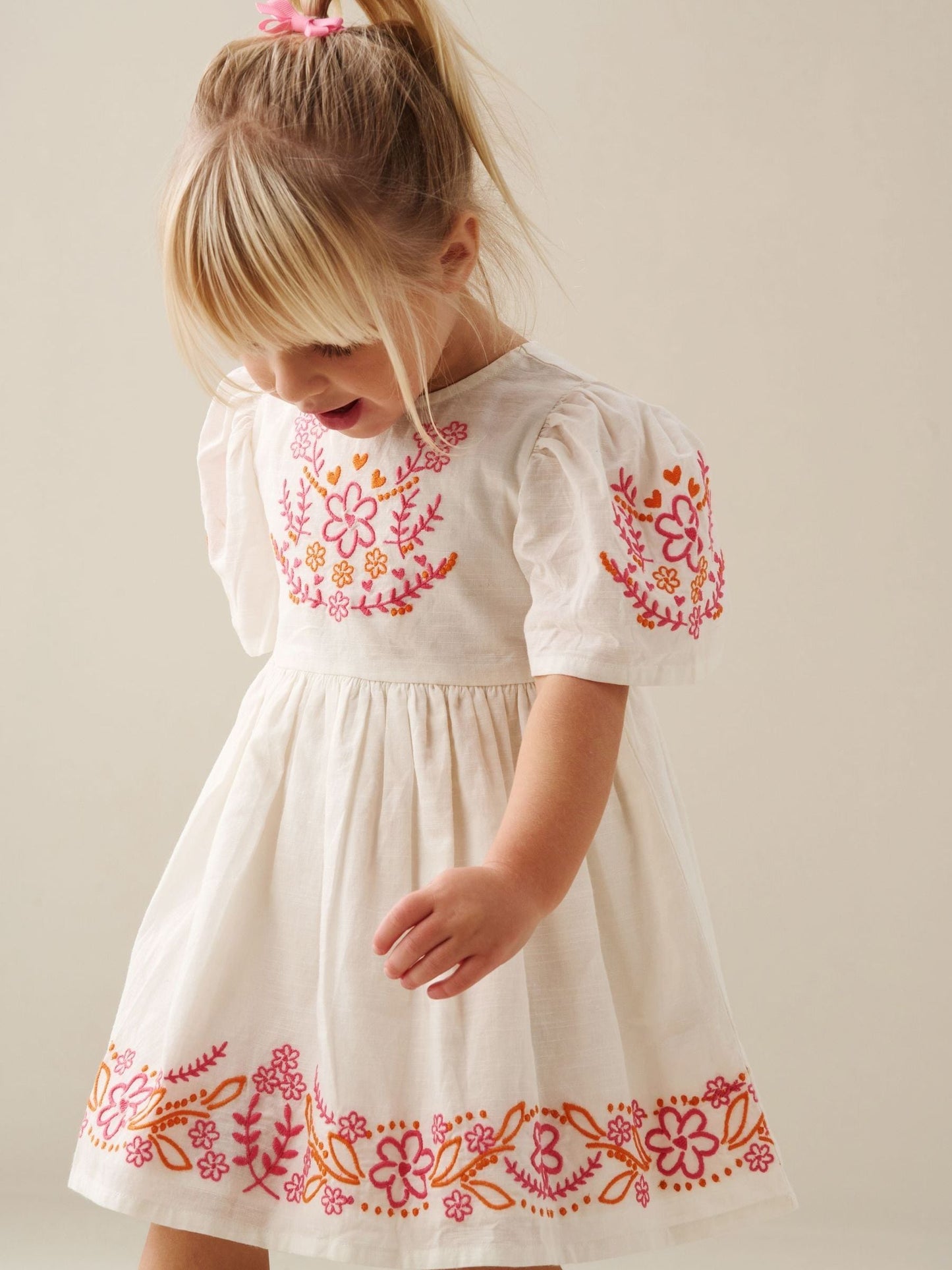 Angel & Rocket White Reyna Embroidered Swing Dress image 2