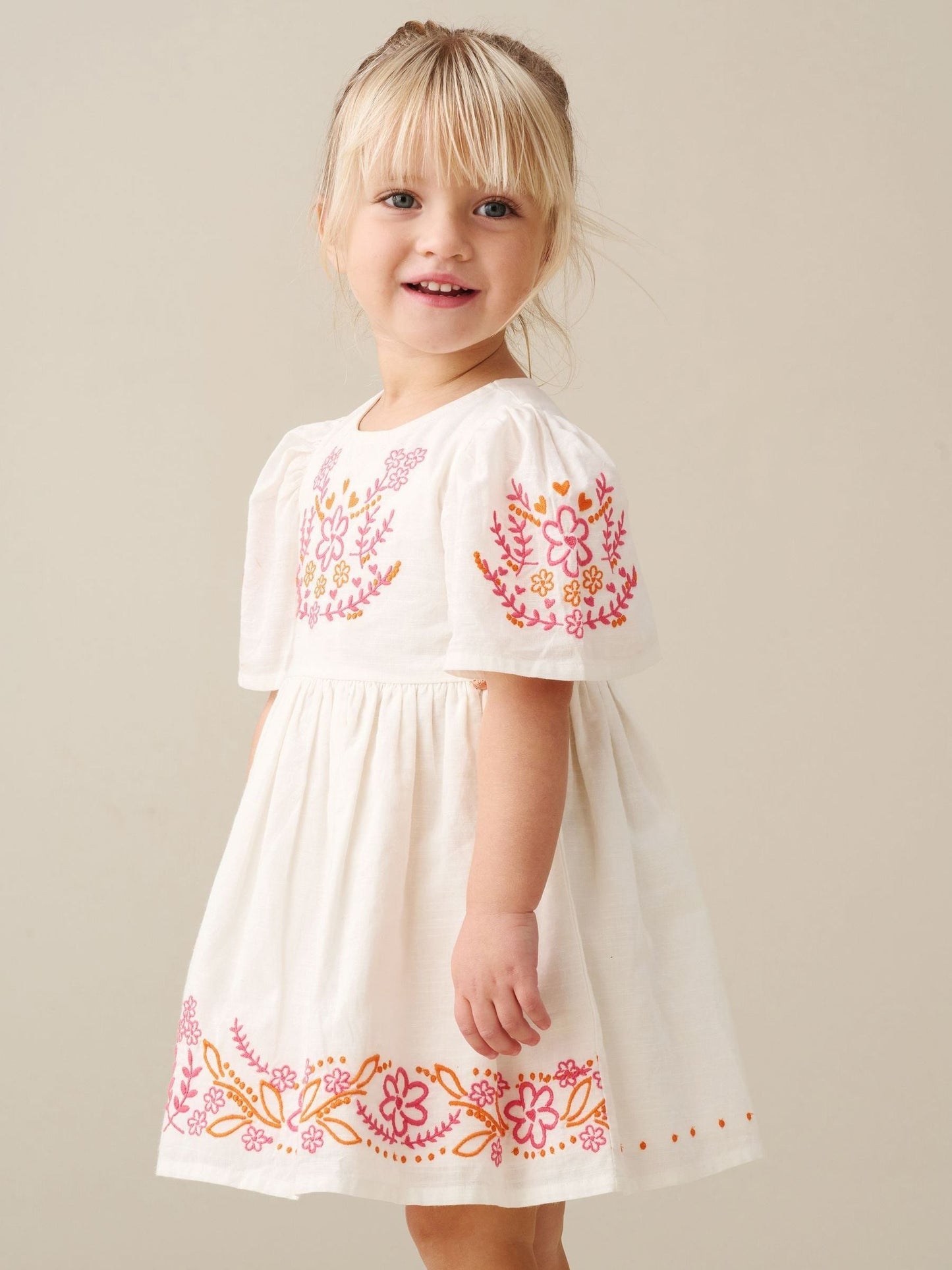 Angel & Rocket White Reyna Embroidered Swing Dress image 3