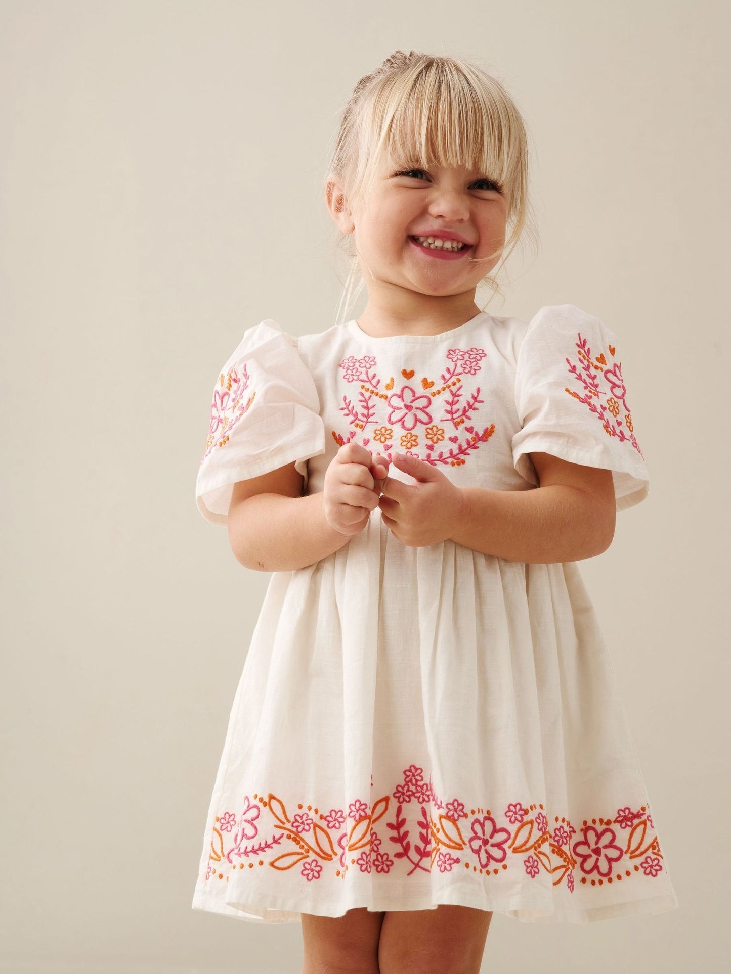 Angel & Rocket White Reyna Embroidered Swing Dress image 4