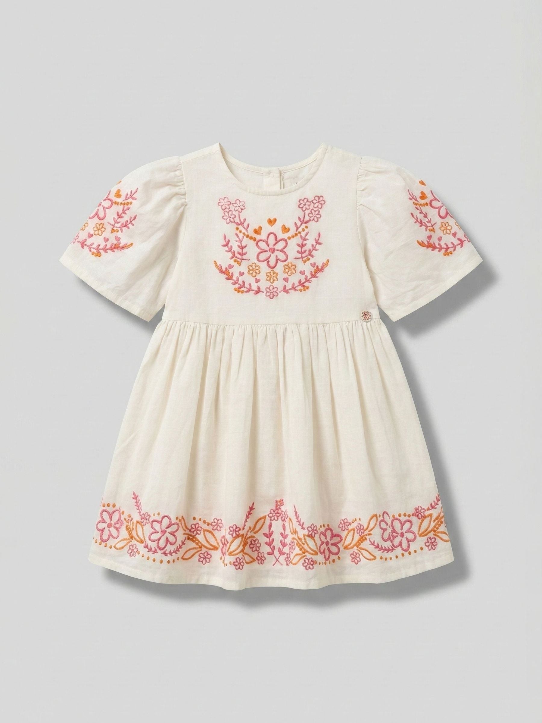 Angel & Rocket White Reyna Embroidered Swing Dress image 5