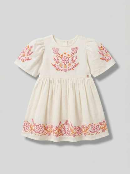 Angel & Rocket White Reyna Embroidered Swing Dress image 5