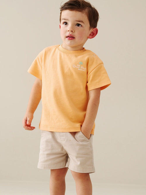 Angel & Rocket Orange Mini Crew Printed Yellow T-Shirt image 1
