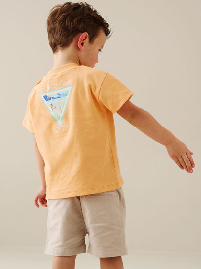 Angel & Rocket Orange Mini Crew Printed Yellow T-Shirt image 2
