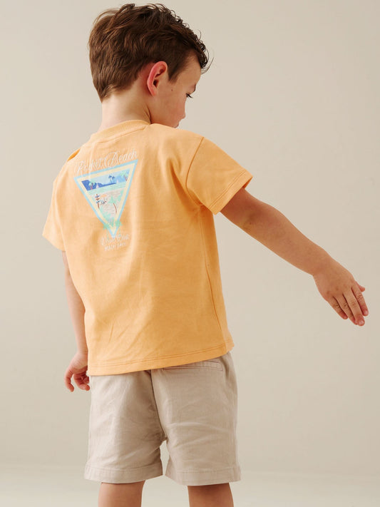 Angel & Rocket Orange Mini Crew Printed Yellow T-Shirt image 2
