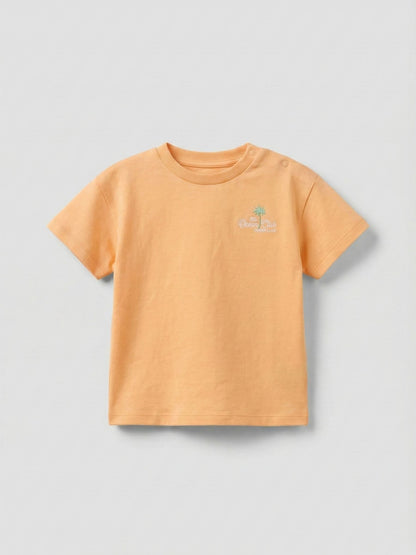 Angel & Rocket Orange Mini Crew Printed Yellow T-Shirt image 5