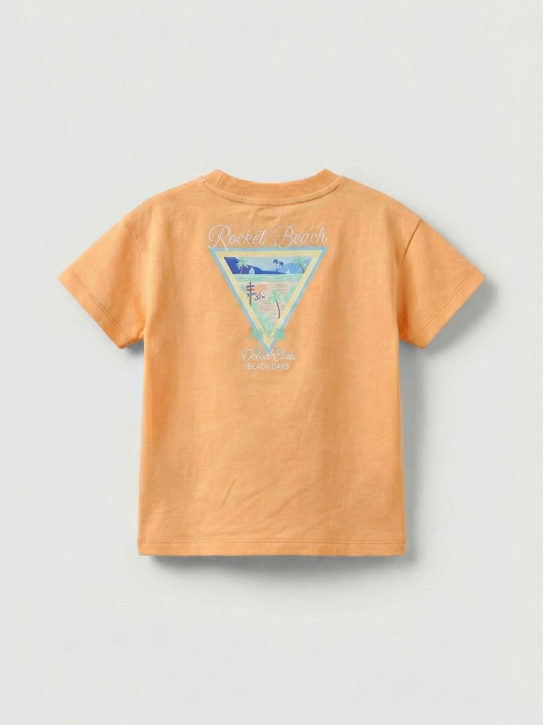 Angel & Rocket Orange Mini Crew Printed Yellow T-Shirt image 6
