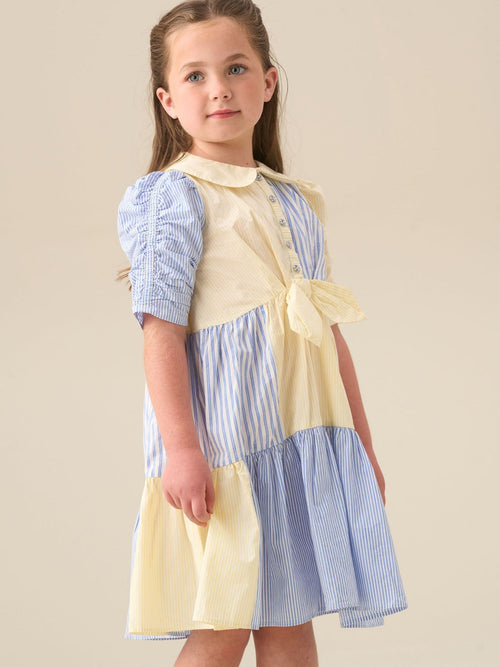 Dsiney Kidz - Angel & Rocket Blue Frankie Blue Mixed Stripe Shirt Dress image 1