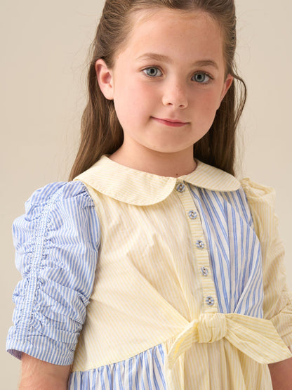 Angel & Rocket Blue Frankie Blue Mixed Stripe Shirt Dress image 2