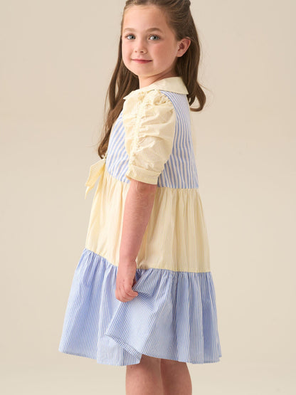 Angel & Rocket Blue Frankie Blue Mixed Stripe Shirt Dress image 3