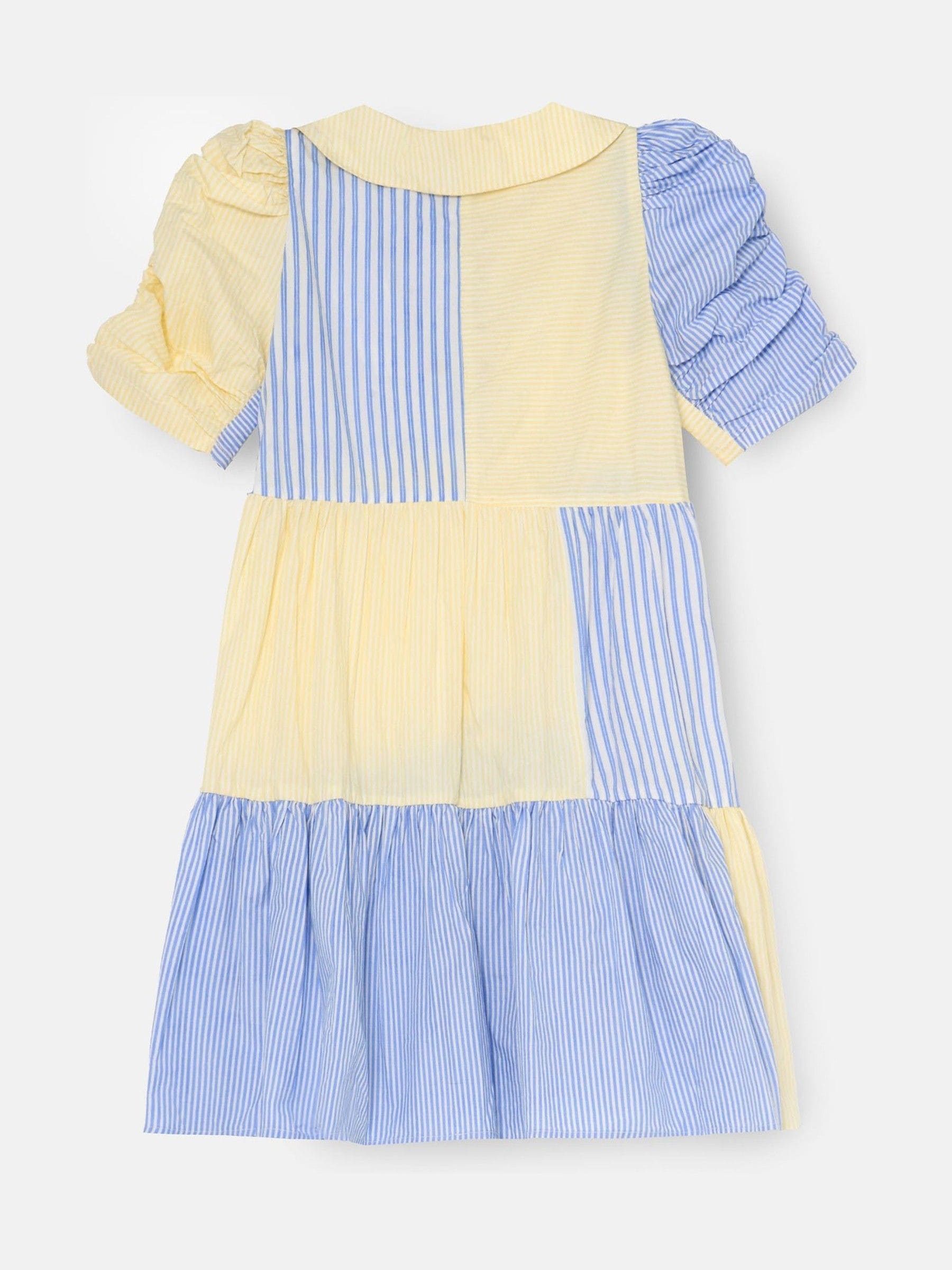Angel & Rocket Blue Frankie Blue Mixed Stripe Shirt Dress image 7