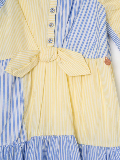 Angel & Rocket Blue Frankie Blue Mixed Stripe Shirt Dress image 8