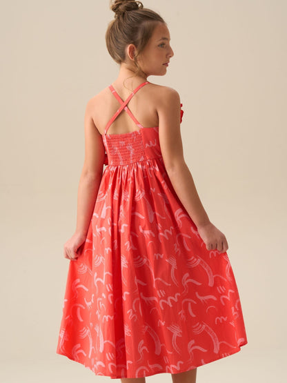 Angel & Rocket Red Evie Print Frill Swing Dress image 3