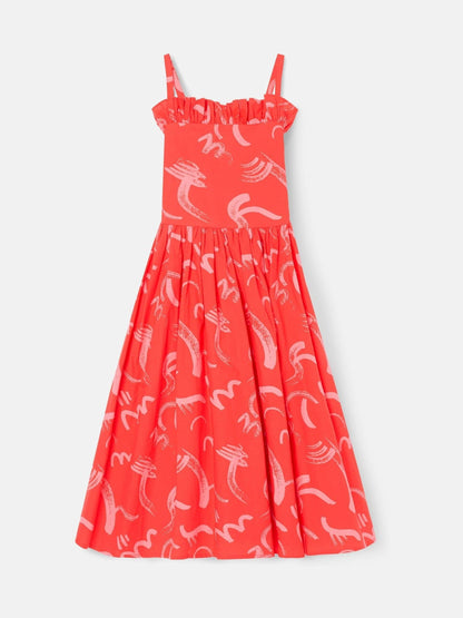 Angel & Rocket Red Evie Print Frill Swing Dress image 5