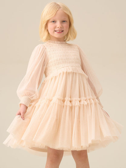 Angel & Rocket White Willow Ivory Balloon Sleeve Boho Dress image 1