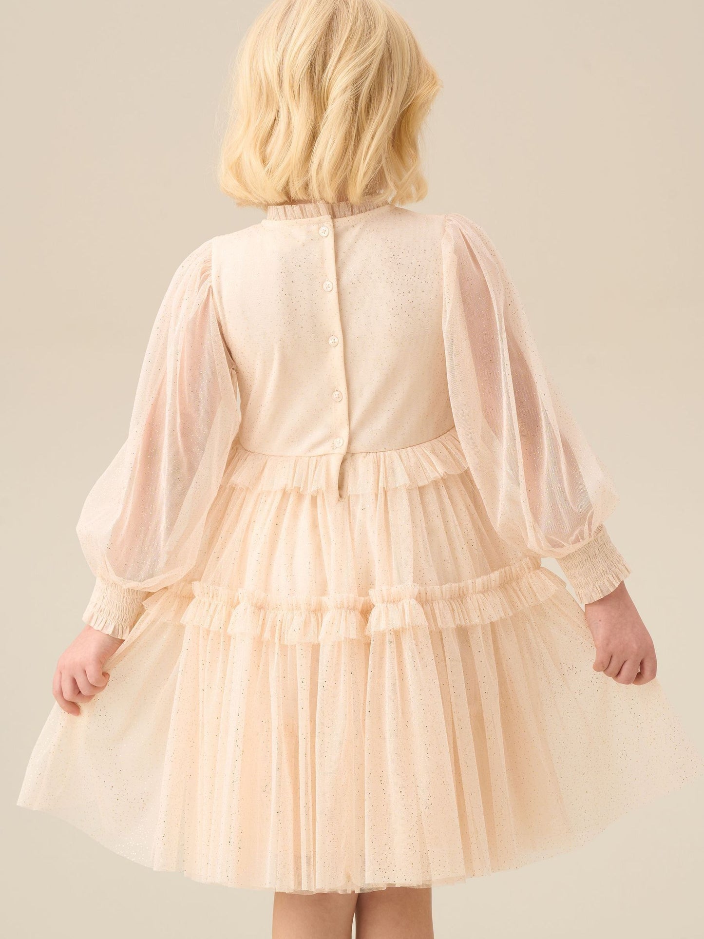 Angel & Rocket White Willow Ivory Balloon Sleeve Boho Dress image 3