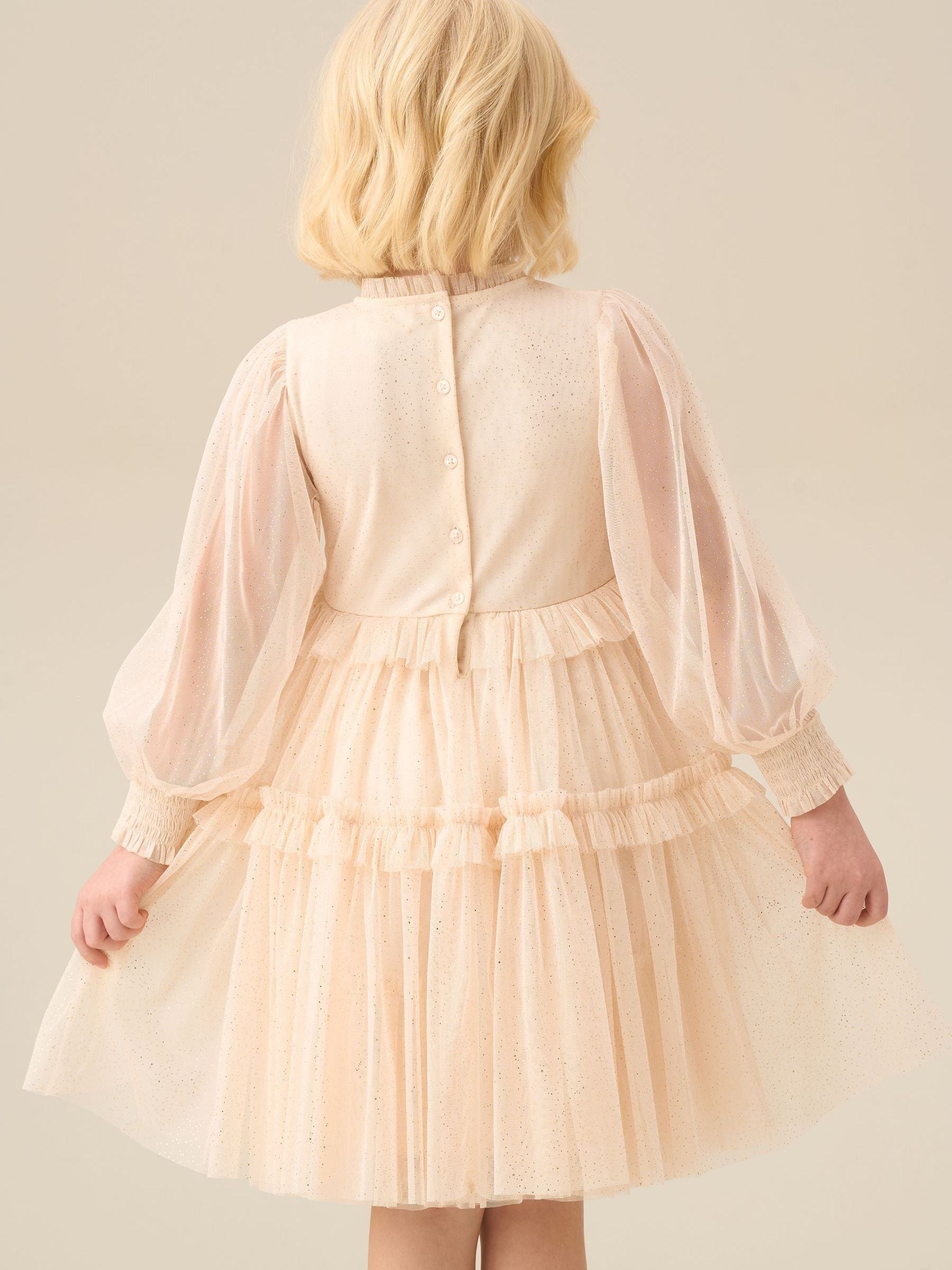 Angel & Rocket White Willow Ivory Balloon Sleeve Boho Dress image 3