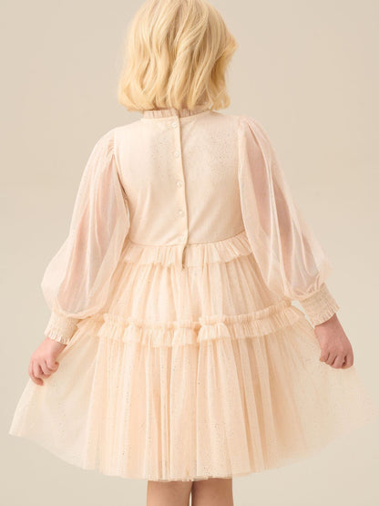 Angel & Rocket White Willow Ivory Balloon Sleeve Boho Dress image 3