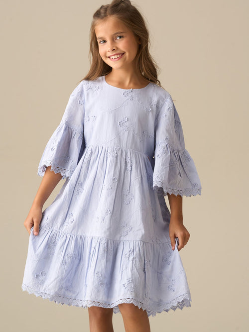 Dsiney Kidz - Angel & Rocket Blue Natalia Blue 3D Flower Dress image 1