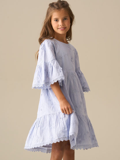 Angel & Rocket Blue Natalia Blue 3D Flower Dress image 2