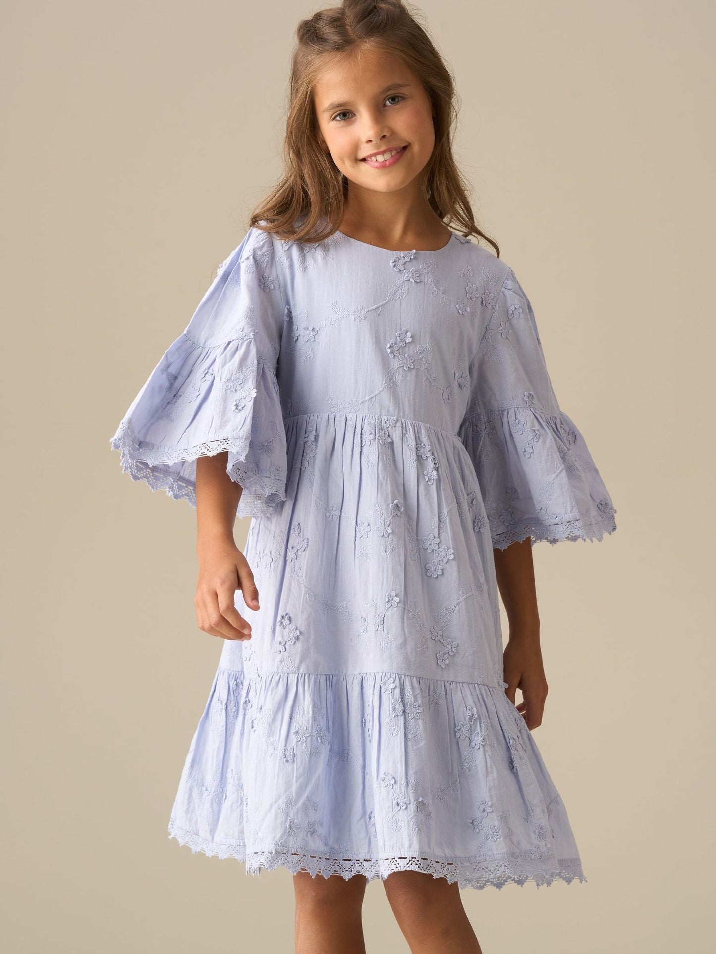 Angel & Rocket Blue Natalia Blue 3D Flower Dress image 4