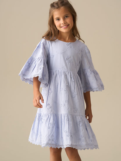 Angel & Rocket Blue Natalia Blue 3D Flower Dress image 4