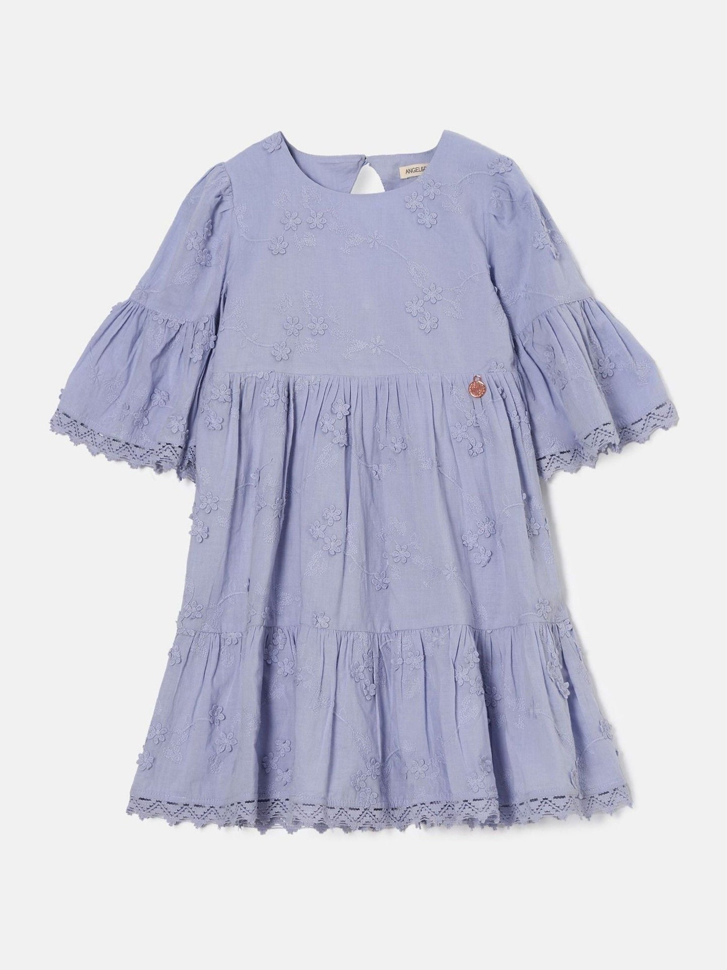 Angel & Rocket Blue Natalia Blue 3D Flower Dress image 6